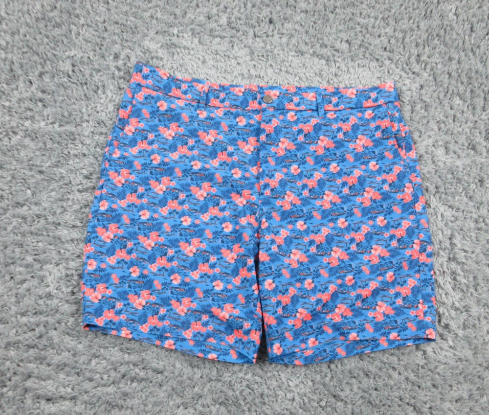 Penguin by Munsingwear Shorts Mens 36 Blue Floral Hawaiian Golf Summer 38x7.5*